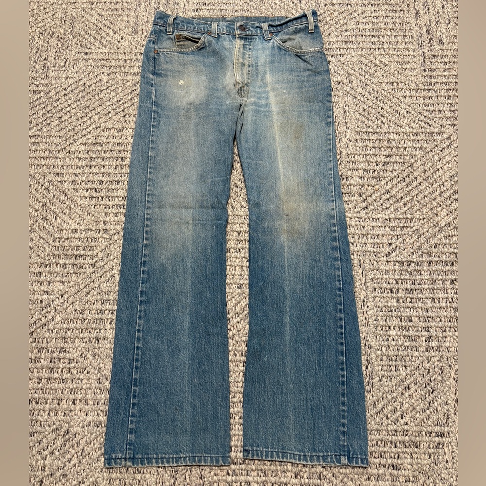 Vintage 1980s Men’s Levi’s Orange Tab Bootcut Denim Jeans size 32x31